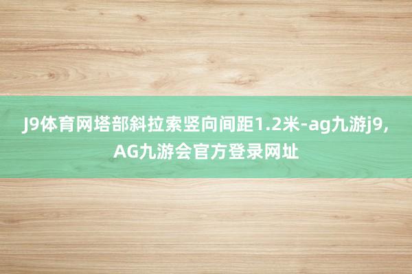 J9体育网塔部斜拉索竖向间距1.2米-ag九游j9,AG九游会官方登录网址