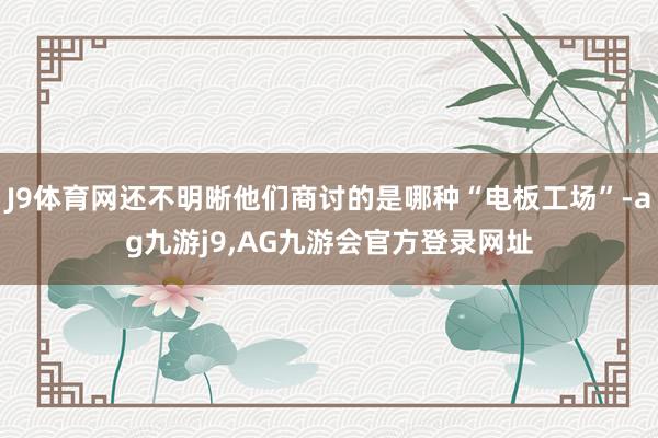 J9体育网还不明晰他们商讨的是哪种“电板工场”-ag九游j9,AG九游会官方登录网址
