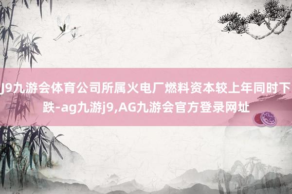 J9九游会体育公司所属火电厂燃料资本较上年同时下跌-ag九游j9,AG九游会官方登录网址